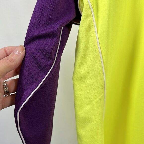 JOFIT Women's Mock Neck Golf/Athletic Top/Jacket Yellow/Purple Size Extra Large - Picture 6 of 9